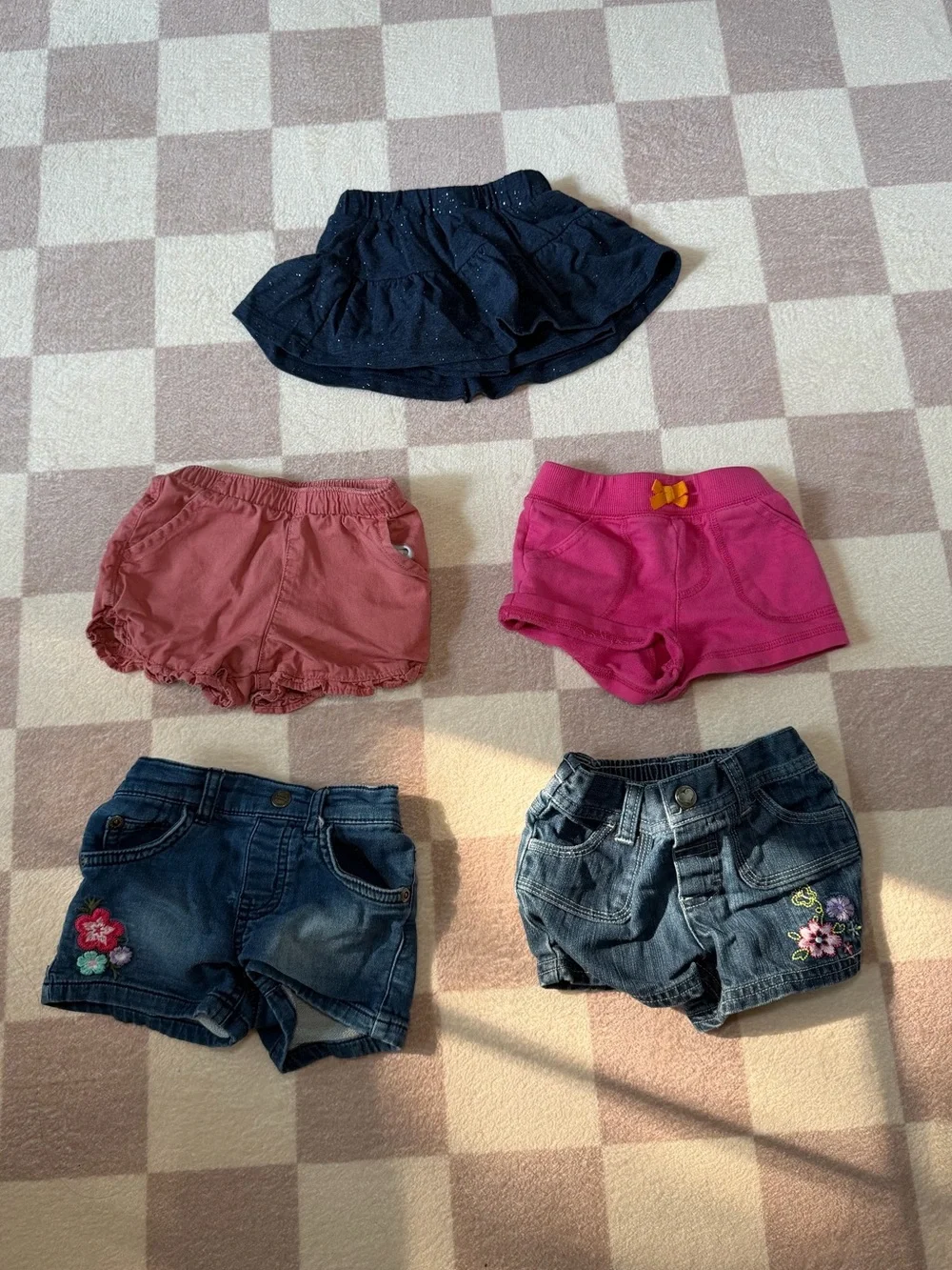 12M Girls Shorts & Skirt Bundle – 5 Pieces
